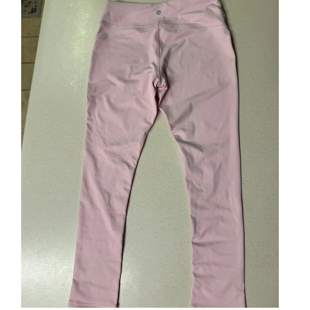Avia Girls Pink Mesh Panel Activewear Leggings Size L 10-12 Performance Pants